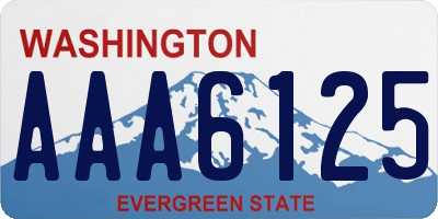 WA license plate AAA6125