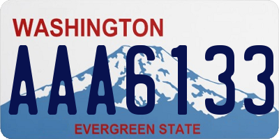 WA license plate AAA6133