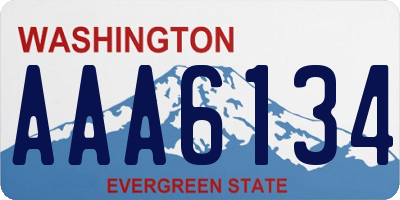 WA license plate AAA6134