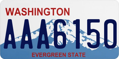 WA license plate AAA6150