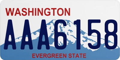 WA license plate AAA6158
