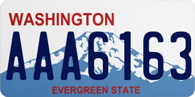 WA license plate AAA6163