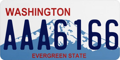 WA license plate AAA6166