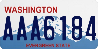 WA license plate AAA6184