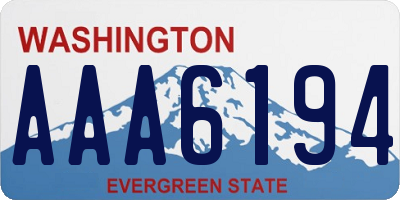 WA license plate AAA6194