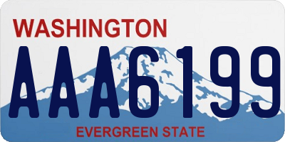 WA license plate AAA6199