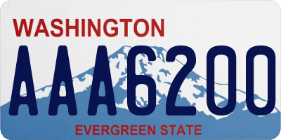 WA license plate AAA6200