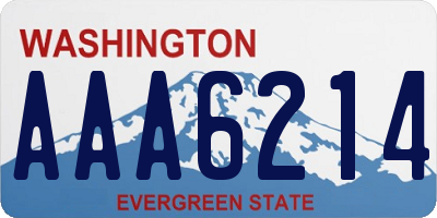WA license plate AAA6214
