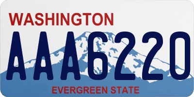 WA license plate AAA6220