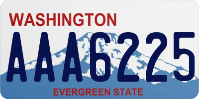 WA license plate AAA6225