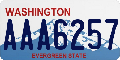 WA license plate AAA6257