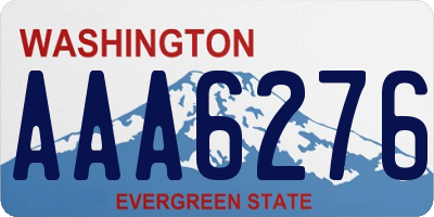 WA license plate AAA6276