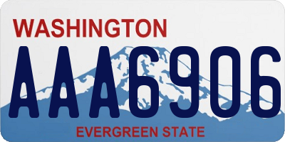 WA license plate AAA6906