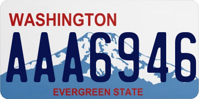 WA license plate AAA6946