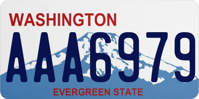WA license plate AAA6979