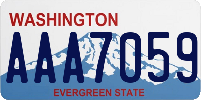 WA license plate AAA7059