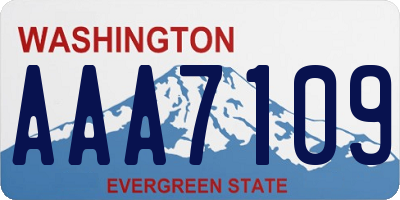 WA license plate AAA7109