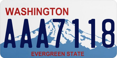 WA license plate AAA7118