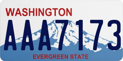 WA license plate AAA7173