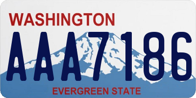 WA license plate AAA7186
