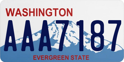 WA license plate AAA7187