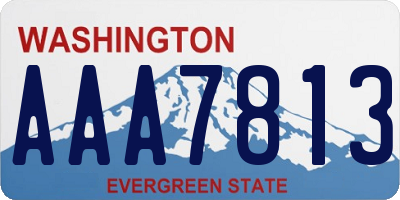 WA license plate AAA7813