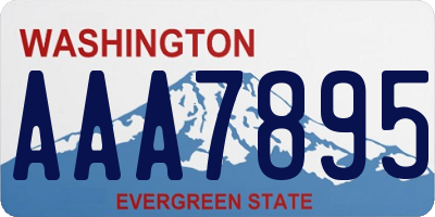 WA license plate AAA7895