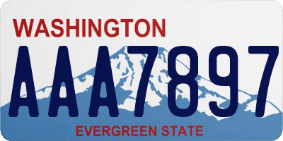 WA license plate AAA7897