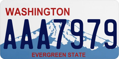 WA license plate AAA7979