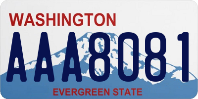 WA license plate AAA8081