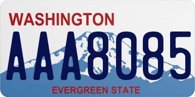 WA license plate AAA8085