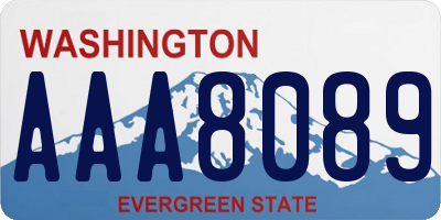 WA license plate AAA8089