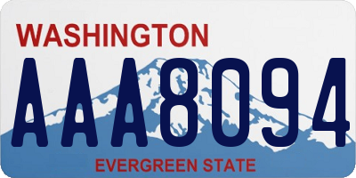 WA license plate AAA8094