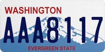 WA license plate AAA8117