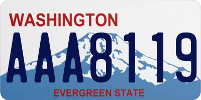 WA license plate AAA8119
