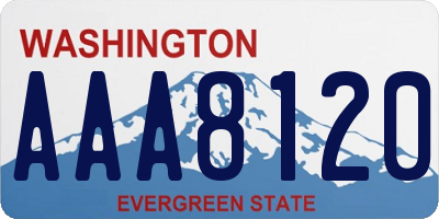 WA license plate AAA8120