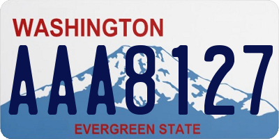 WA license plate AAA8127