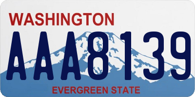 WA license plate AAA8139