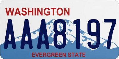 WA license plate AAA8197