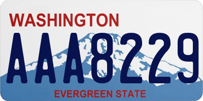 WA license plate AAA8229