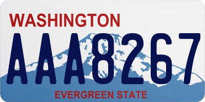 WA license plate AAA8267
