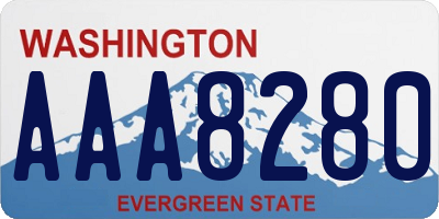 WA license plate AAA8280