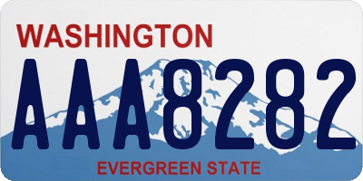 WA license plate AAA8282