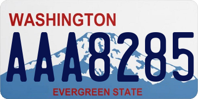 WA license plate AAA8285