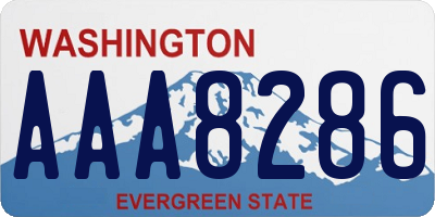 WA license plate AAA8286