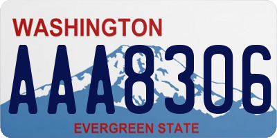 WA license plate AAA8306