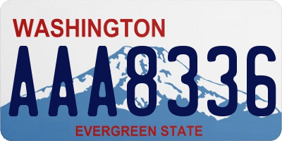 WA license plate AAA8336