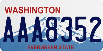 WA license plate AAA8352