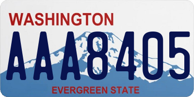 WA license plate AAA8405