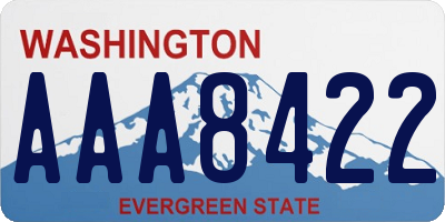 WA license plate AAA8422
